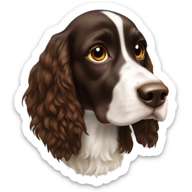 Brown tri color springer sticker