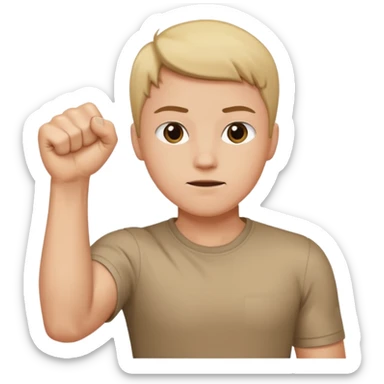 Bras tendu à l’horizontal avec le point fermé sticker