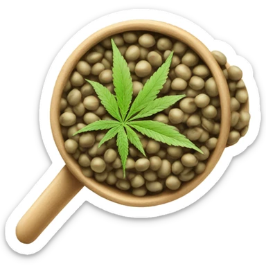 a spoonful of hemp seeds sticker