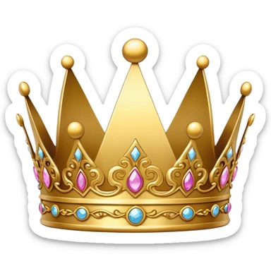 a princess crown made of gold (only the crown) sticker