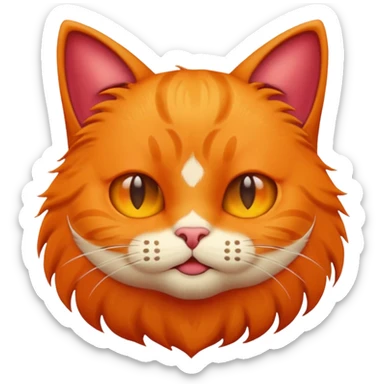 default apple man emoji, as a cat  sticker
