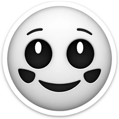 Hazme el emoji del mundo pero en blanco y negro sticker