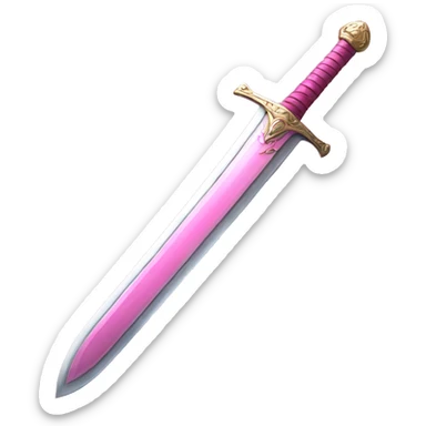 Pink hyper realistic sword high detail pink sword  sticker