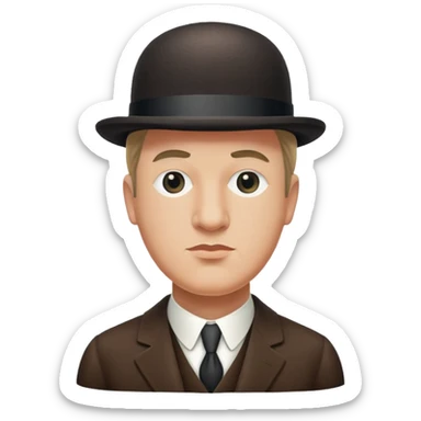 Magritte “the son of man”  sticker