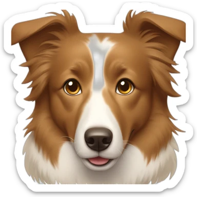 Light Brown border collie sticker