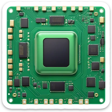 Green motherboard  sticker