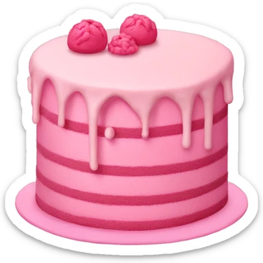 pastel pink cake sticker