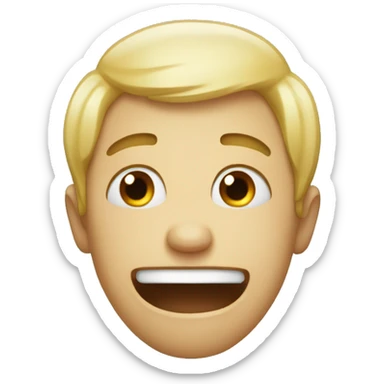 Person crying and laughing at the sametime sticker