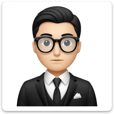 Pelicano con traje de gala y lentes oscuros  sticker