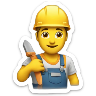 builder shows heart sticker