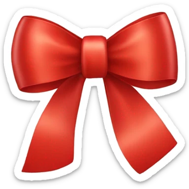red ribbon bow sticker