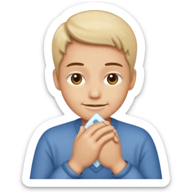 Face looking smug with hands rubbing showing someone’s getting rizzy sticker