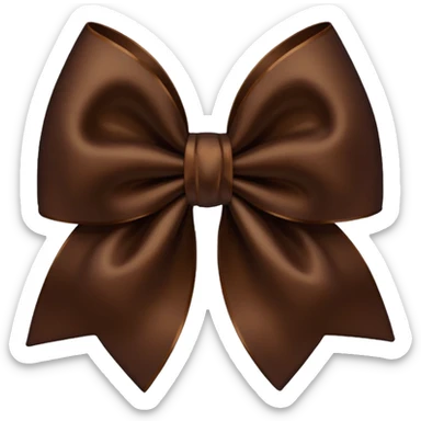 moño cafe oscuro sticker