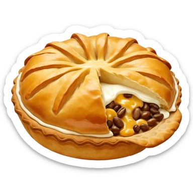 Karelian pasty with cream on top r sticker