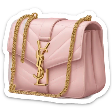 Pastel pink and gold YSL bag  sticker