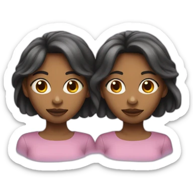 two headed girl sticker