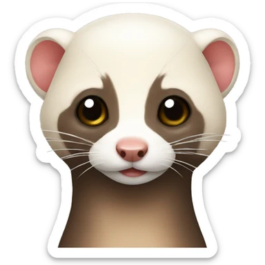 Ferret with bow on head sticker