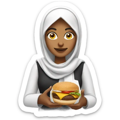 arabic woman with mcdonald's sticker