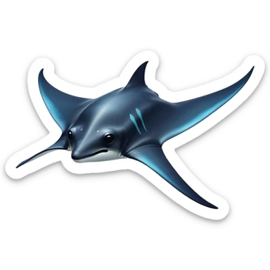 Manta ray sticker