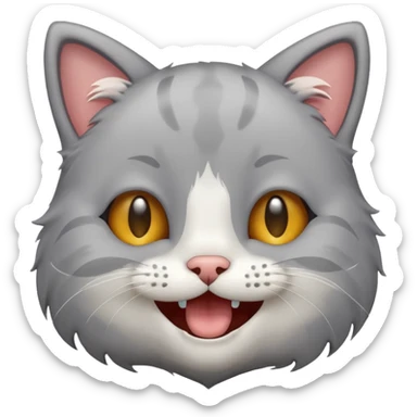 A little cat laughed until tears streamed down its face sticker