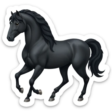Black Spaniard horse  sticker