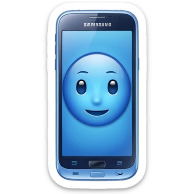 a blue Samsung phone sticker