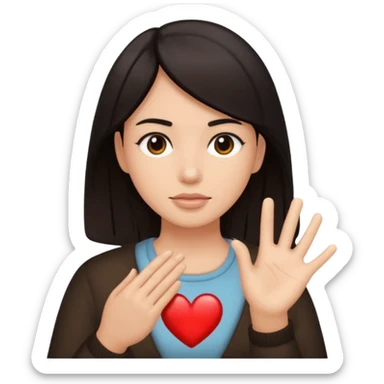 persona negando con la mano  sticker