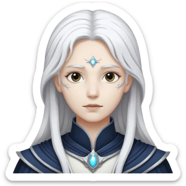 Aasimar dnd(humanoides de linaje celestial) estilo blanco y negro dibujo sticker