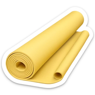 Pastel yellow yoga mat sticker