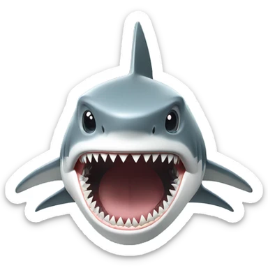 shark with a joint in his mouth sticker