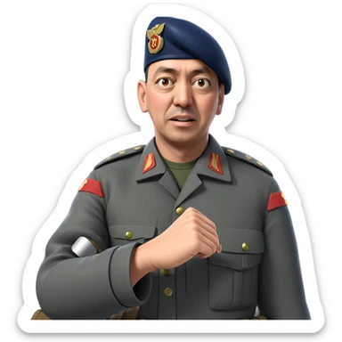 soviet soldier in uniform sticker