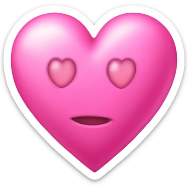 Pink heart sticker