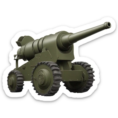 203 mm howitzer M1931 (B-4) (ww2 era russian artillery howitzer) pointing to the sky sticker