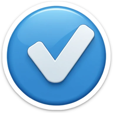 Verificado azul redondo  sticker