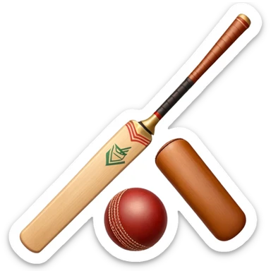 Cricket bat & ball sticker