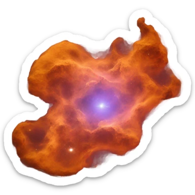 nebula in cosmic space orange sticker