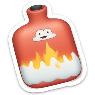 Hot water bottle sticker