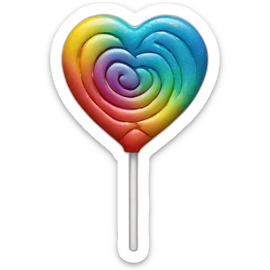 lollipop heart shape sticker