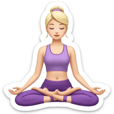 yoga women elegant sticker