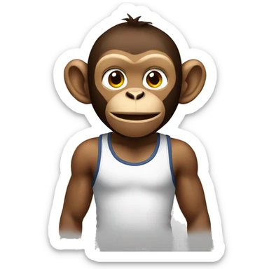 A monkey with tanktop sticker