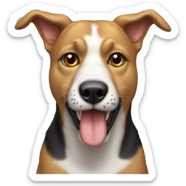 Perro con cabeza de gato sticker