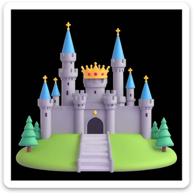 king and queen, castle background sticker