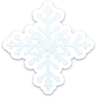 Snowflake heart sticker