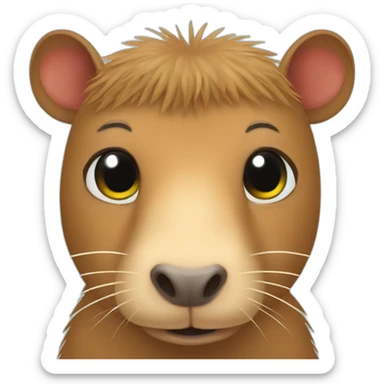 capybara at kindergarten sticker