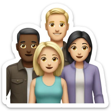 gay family: 2 white dads, 2 Vietnamese daughters sticker