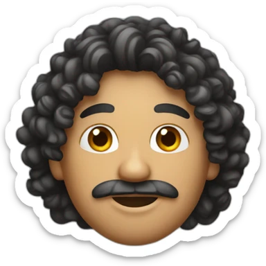 curly mexican-canadian dude sticker