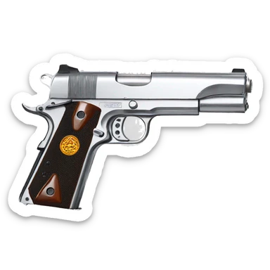 Colt1911 chrome sticker