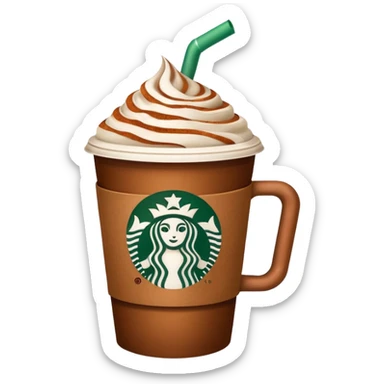 Starbucks coffee with cinnamon sticker