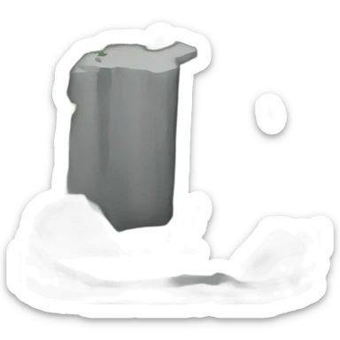 water spring with black stone 2.5D sticker