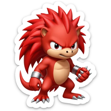 Sonic the hedgehogs friend knuckles sticker